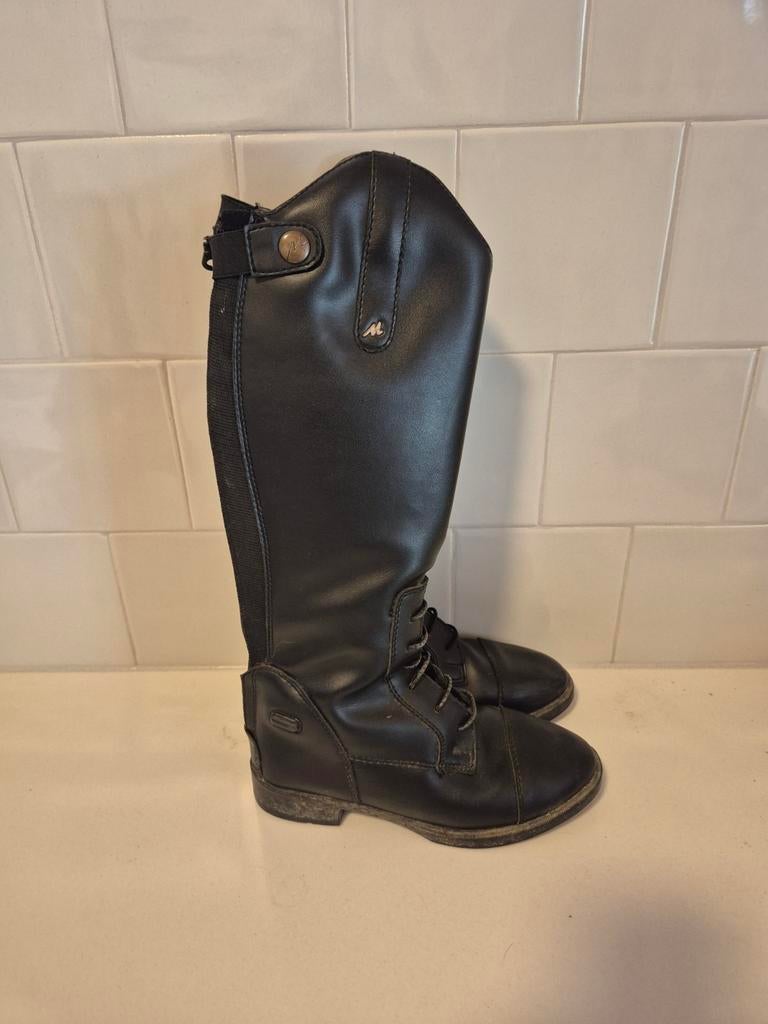 Paardrijlaarzen QHP Julia Junior Zwart 33, Dieren en Toebehoren, Paardrijkleding, Ophalen of Verzenden, Dressuur, Schoeisel