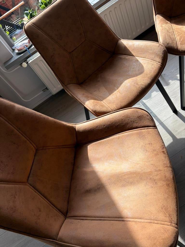 4 stoelen, als nieuw, Huis en Inrichting, Ophalen, Overige materialen, Mooi, heel mooi, Minder dan 75 cm