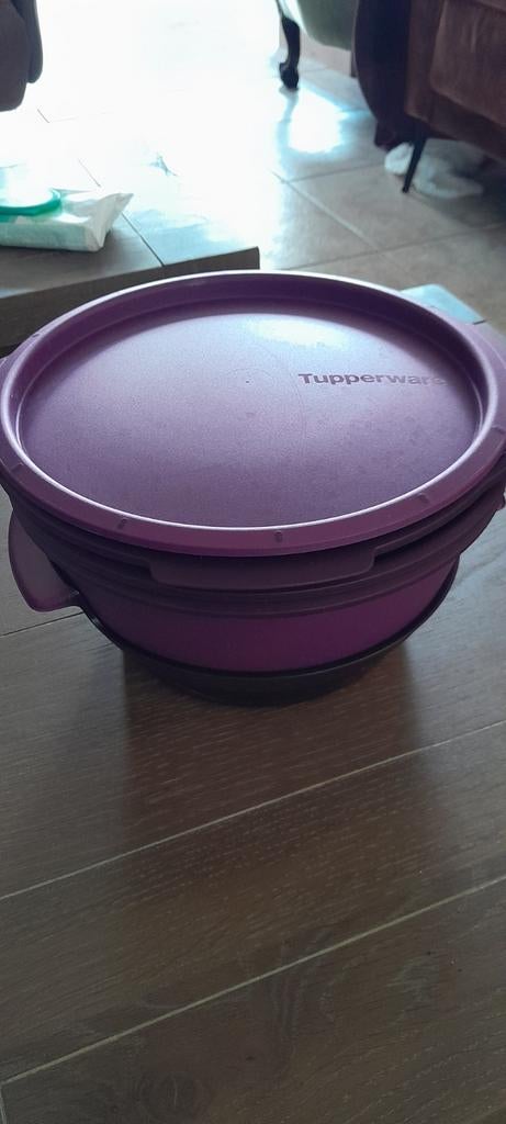 Stoompan Micro Gourmet voor magnetron. Tupperware., Ophalen of Verzenden, Nieuw, Paars, Schaal