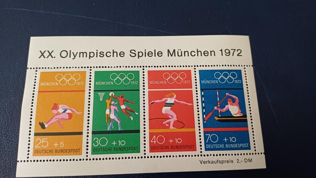 Duitsland,  1972, Olympische Spiele, Ophalen of Verzenden, Postfris, Sport
