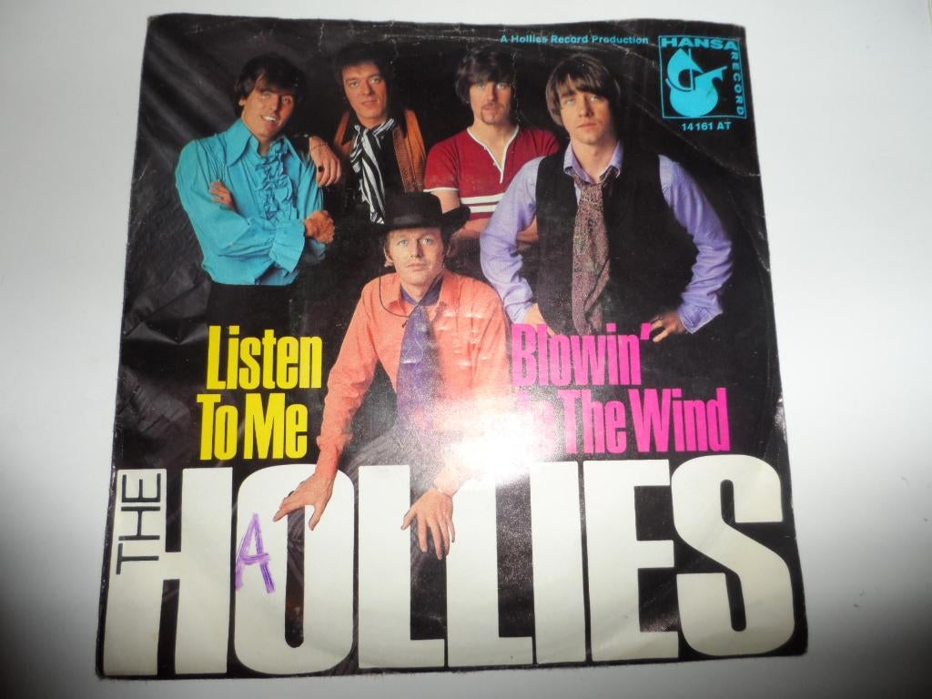 The Hollies - Listen to me / Blowin' in the wind, Cd's en Dvd's, Vinyl Singles, Gebruikt, Single, Rock en Metal, 7 inch, Ophalen of Verzenden