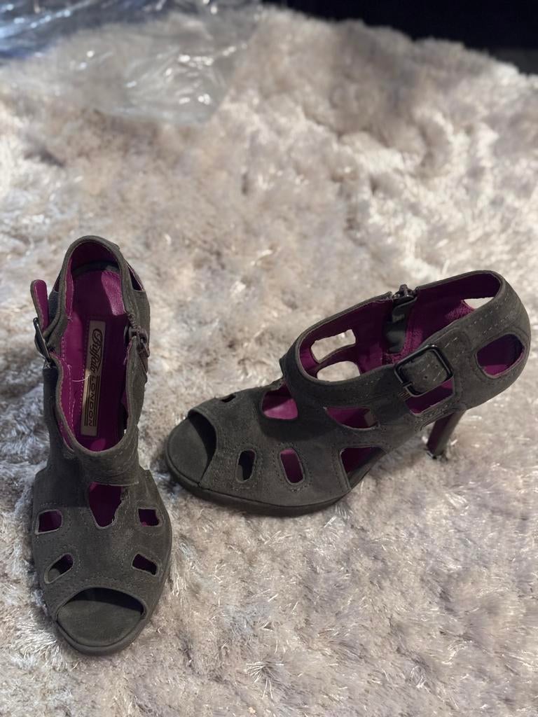 Buffalo London Peep-toe Hakken - Grijs/Paars, Pumps, Verzenden, Nieuw, Grijs