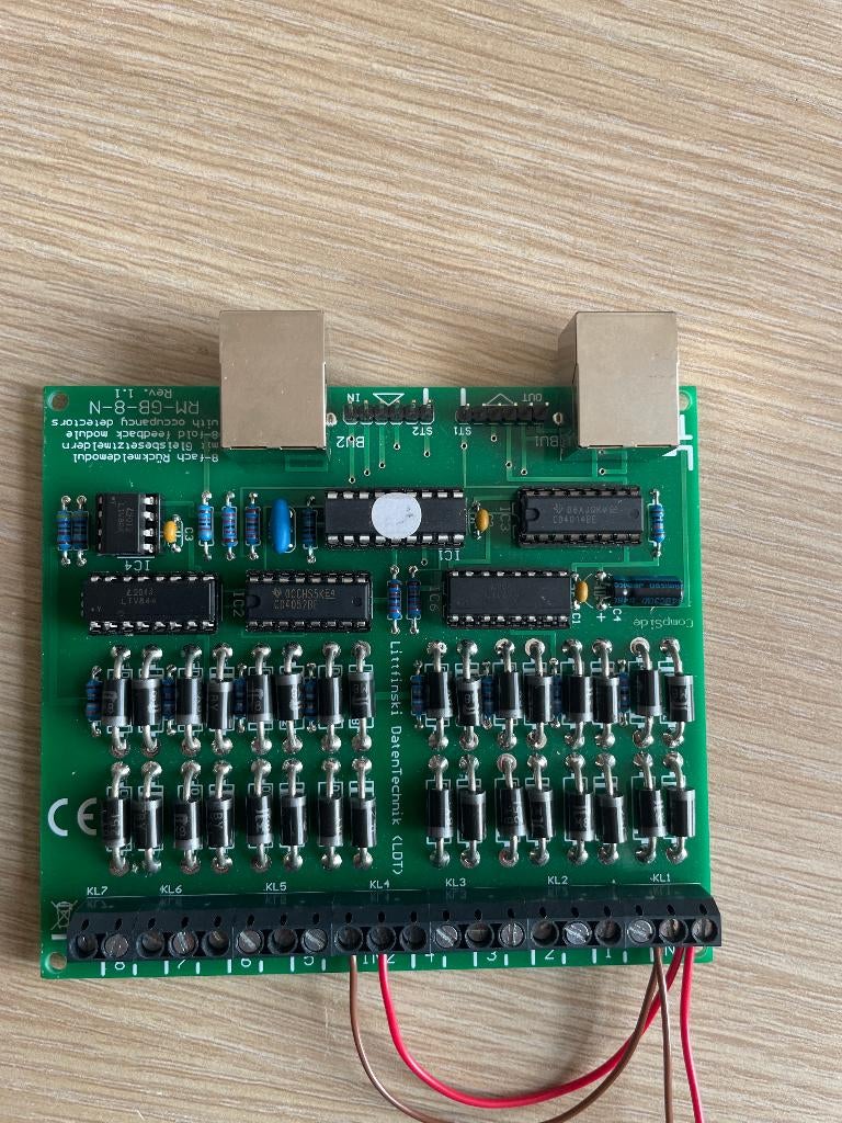 ldt RM-GB-8-N terugmeld module S88 compatible, Wisselstroom, Locomotief, Zo goed als nieuw, Ophalen