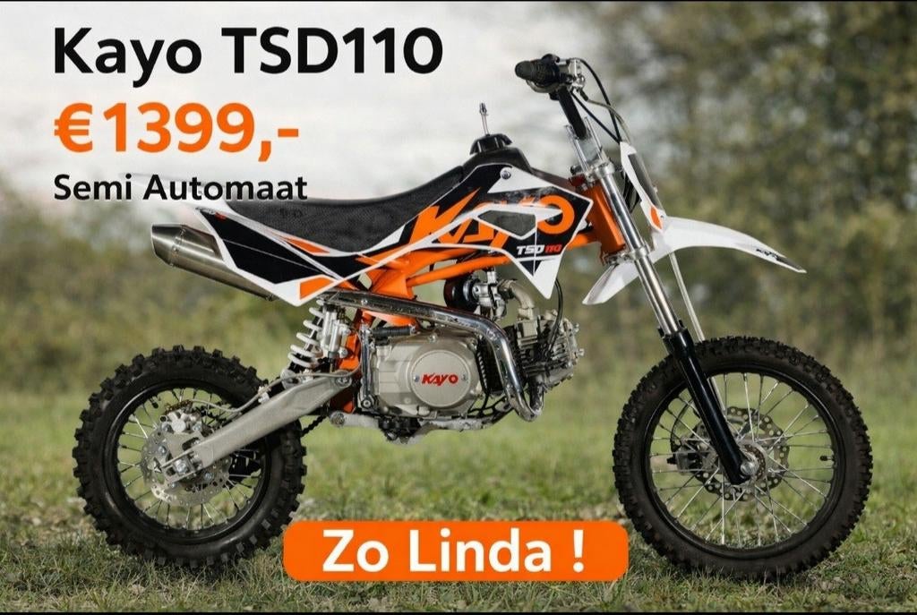 Kayo TSD110 Semi Automaat !!!, Nieuw, Pitbike, 110 cc, Ophalen