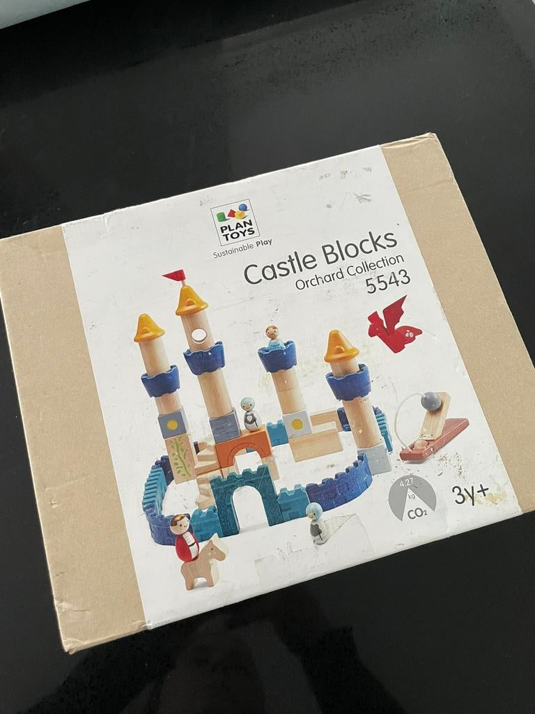 Plan toys kasteelblokken, Ophalen of Verzenden