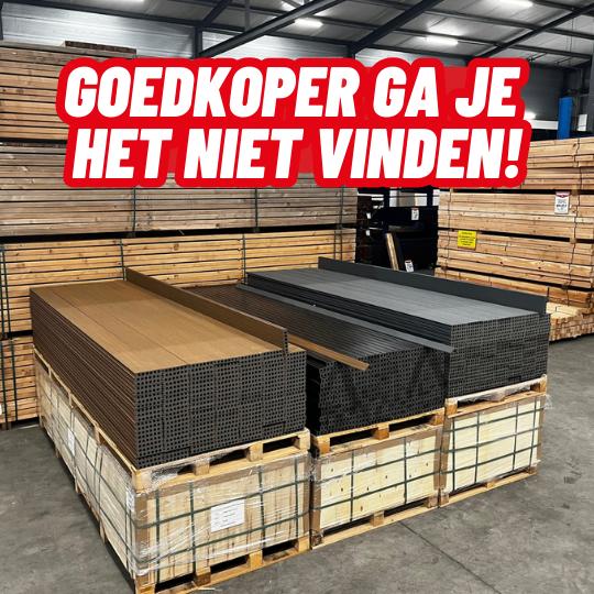 COMPOSIET VLONDERPLANKEN - DUMPPRIJS! €6,95 p/m | OP=OP, Ophalen, Nieuw, Composiet