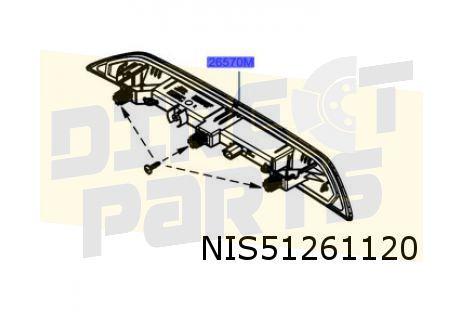 Nissan Townstar / Renault Kangoo derde remlicht (bij achterk