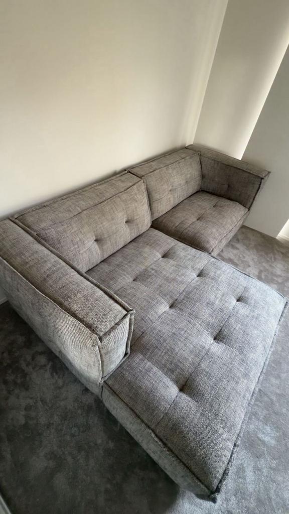 Bankstel grijs, Ophalen of Verzenden, Zo goed als nieuw