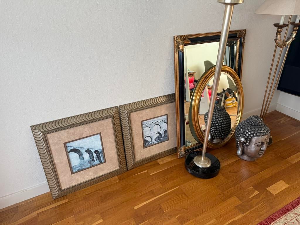 Luxe barok - buddha - brons meubels, spiegels, partij, Ophalen, Zo goed als nieuw, Rechthoekig