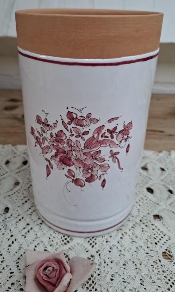 Mooie Franse wijnkoeler, bordeaux rode bloemen, Moustiers, Ophalen of Verzenden