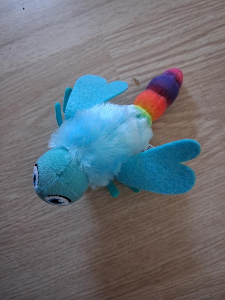 Blauwe pluche libel met regenboogstaart, Ophalen, Zo goed als nieuw, Overige typen