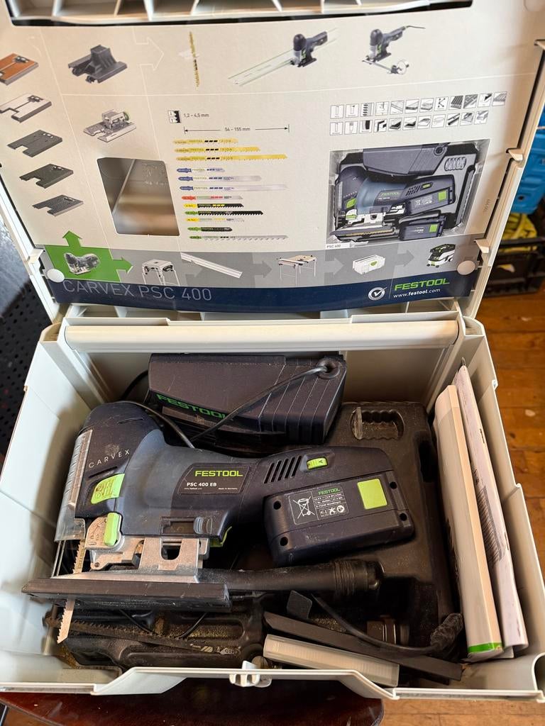 Festool decoupeerzaag op accu PSC 400, Ophalen of Verzenden, Gebruikt