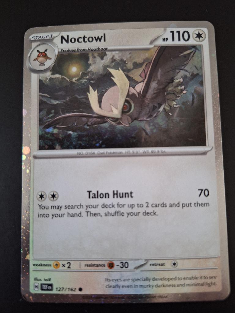 Pokemon Noctowl (TEF 127/162) – promo card, Hobby en Vrije tijd, Verzamelkaartspellen | Pokémon, Ophalen of Verzenden, Nieuw, Losse kaart