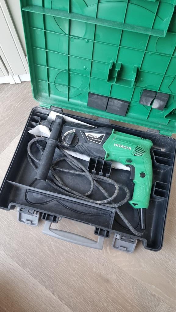 Hitachi Koki DH 24PG boorhamer SDS in koffer, Ophalen of Verzenden, Gebruikt, Boor- en/of Breekhamer