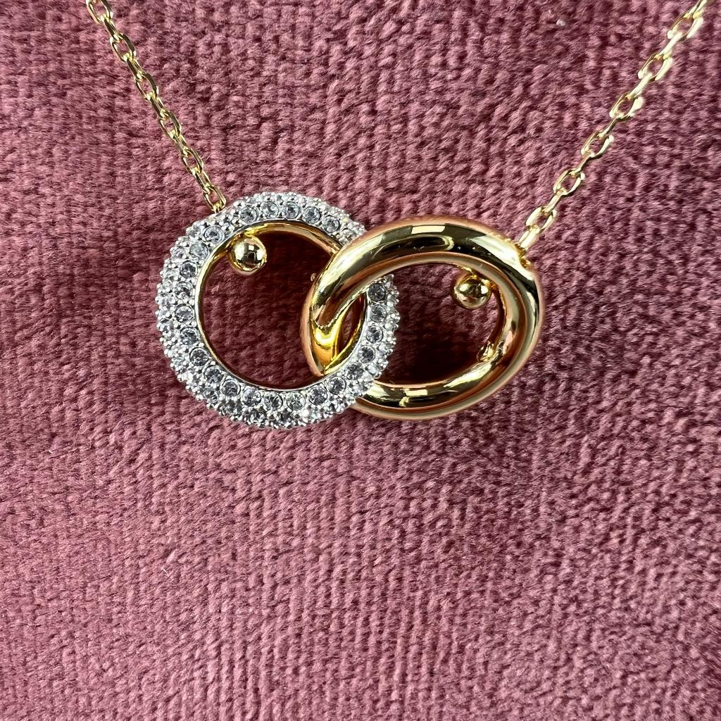 Swarovski Ketting Goudkleurig | Dextera | 38-45cm | 406180, Overige materialen, Ophalen of Verzenden, Goud, Gebruikt