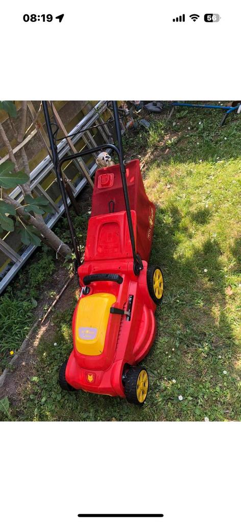 Te koop: goede werkende grasmaaier van wolf weinig gebruikt, Ophalen of Verzenden, Zo goed als nieuw