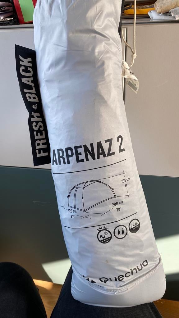 Quechua tentje fresh&black Arpenaz 2, Ophalen, Zo goed als nieuw, Tot en met 2