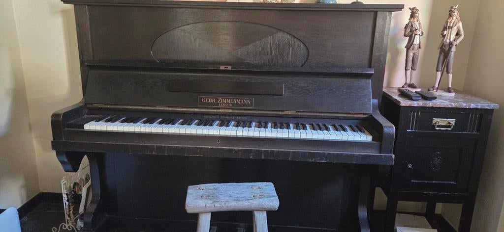Antieke Gebr. Zimmermann Piano - Leipzig, Ophalen