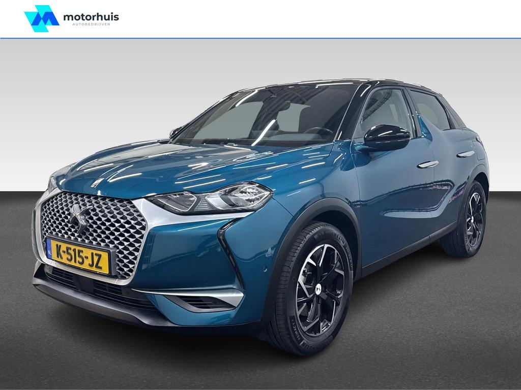 DS Ds 3 Crossback E-TENSE 136pk So Chic SOH 89%, Auto's, DS, Zwart, Blauw, 1498 kg, Origineel Nederlands