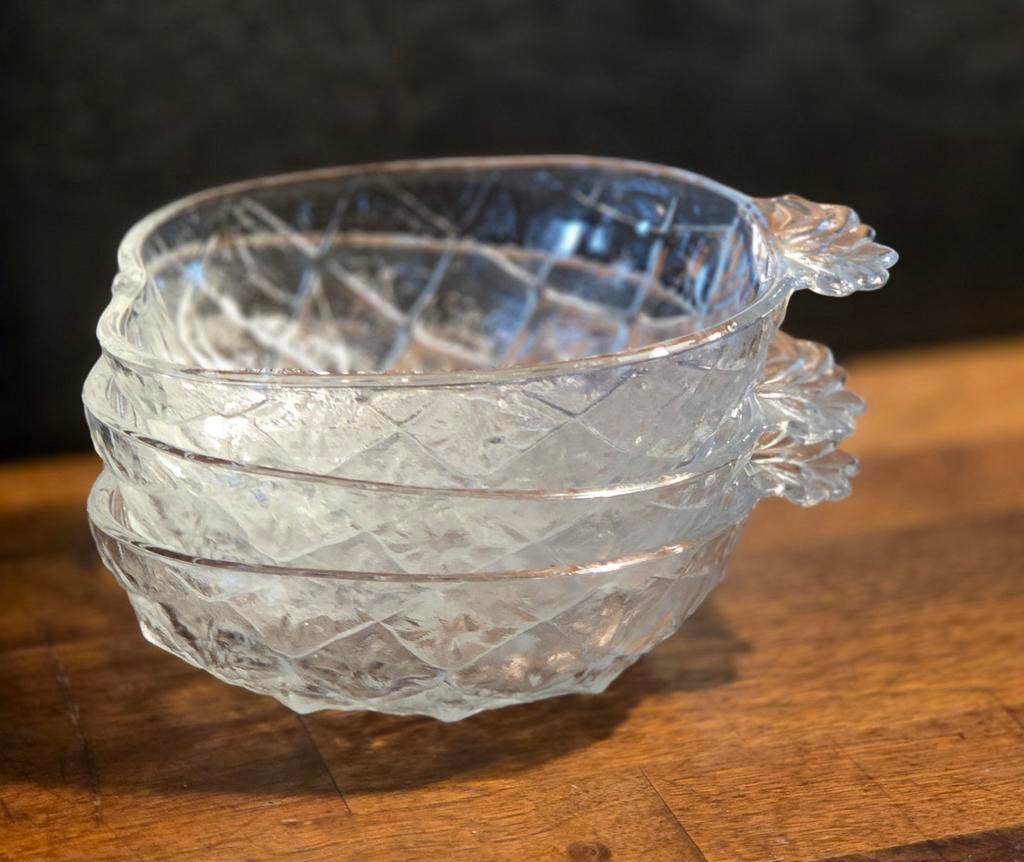 Vintage dessert schaaltjes in ananas vorm  - 3 stuks, Ophalen of Verzenden