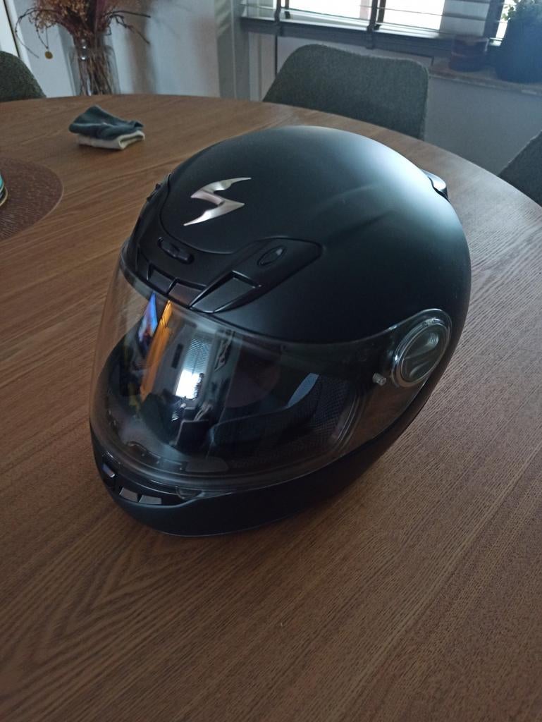 Scorpion EXO 450 motorhelm mat zwart maat M, Motoren, Ophalen, Tweedehands, Integraalhelm, Overige merken