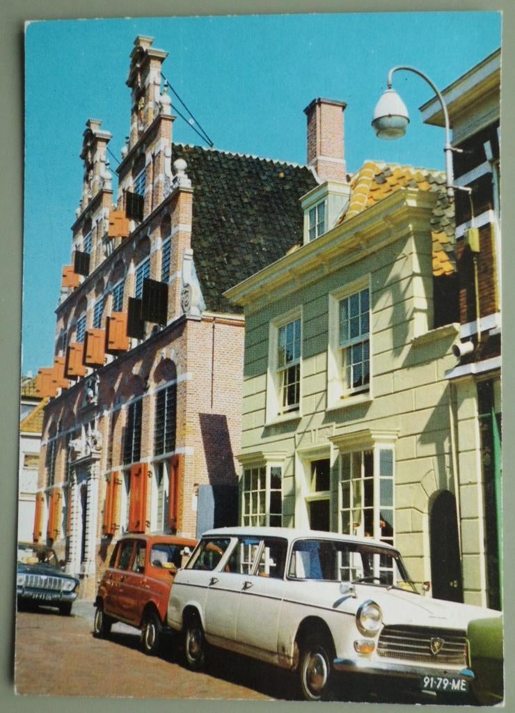 Voorburg - Herenstraat - oude autos - Peugeot 404 R4 Ford, Ophalen of Verzenden, 1960 tot 1980, Ongelopen, Zuid-Holland
