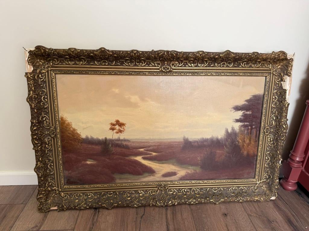 Groot klassiek heidelandschap schilderij, Ophalen