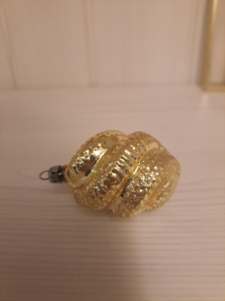 Oude kerstbal goud, Ophalen of Verzenden