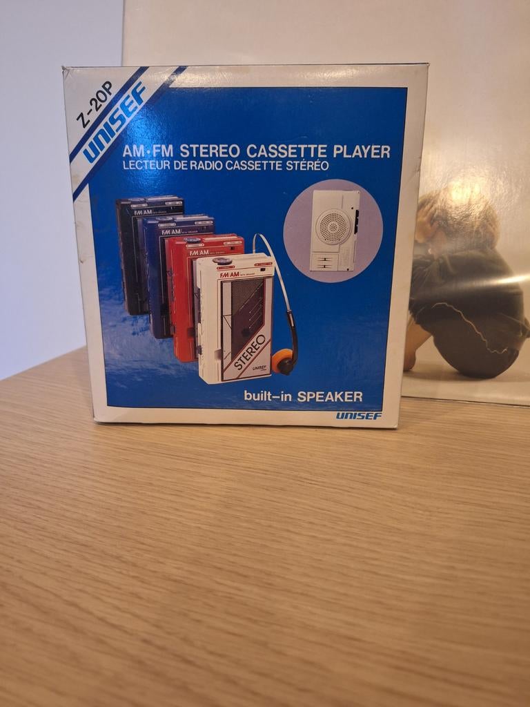 Unisef Z-20P AM/FMStereo Cassette Player uit de jaren '80/', Ophalen of Verzenden