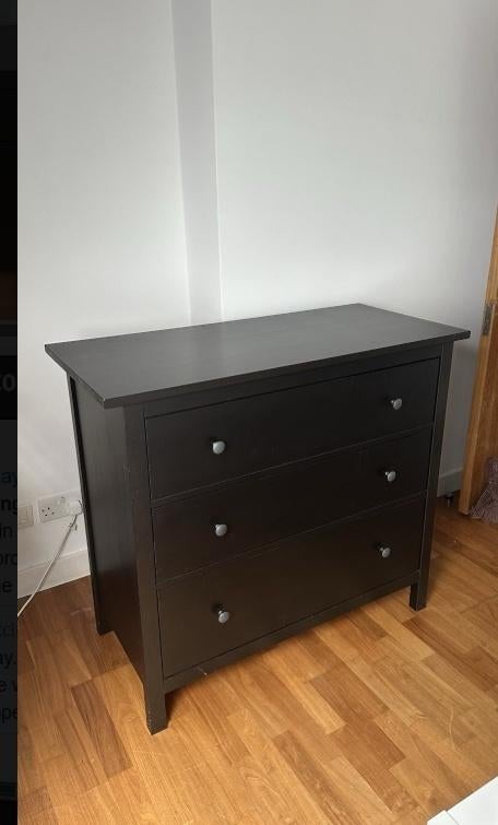 Ikea Hemnes ladekast/commode zwartbruin, Kinderen en Baby's, Kinderkamer | Commodes en Kasten, Gebruikt, 50 tot 70 cm, Ophalen of Verzenden