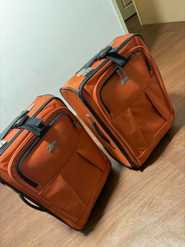 Oakman koffers - set van 2 stuks, Sieraden, Tassen en Uiterlijk, Tassen | Reistassen en Weekendtassen, Ophalen, 40 tot 60 cm, Gebruikt