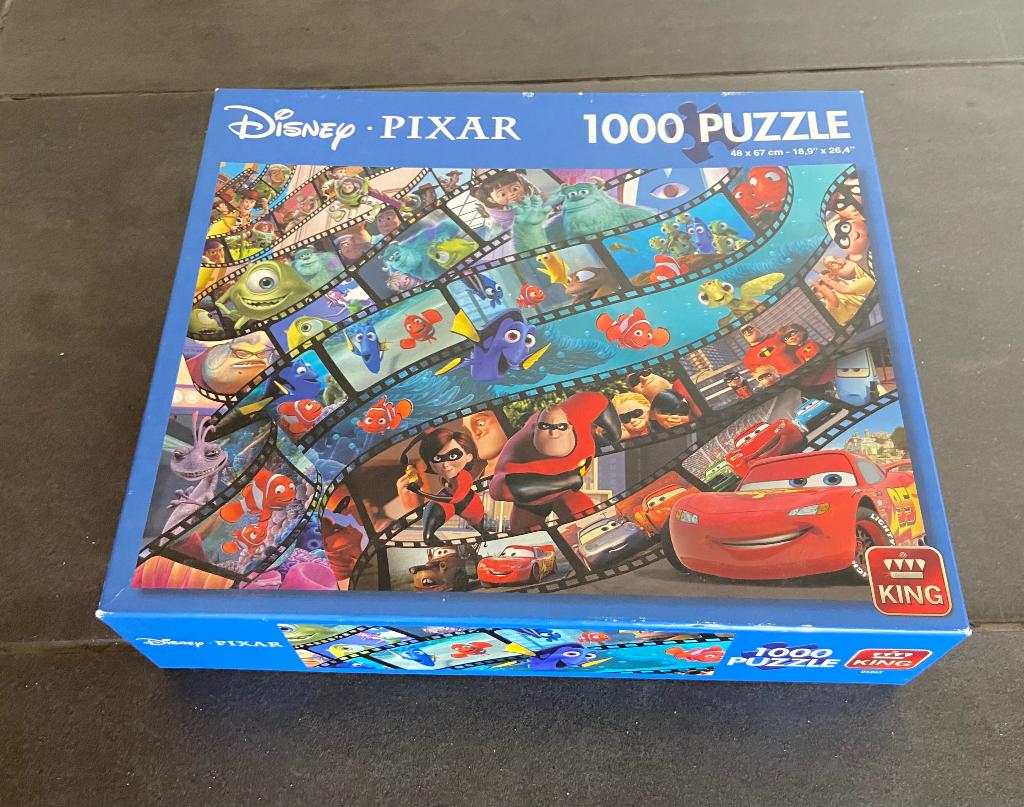 Disney Pixar puzzel 1000 stukjes, Ophalen, 500 t/m 1500 stukjes, Zo goed als nieuw