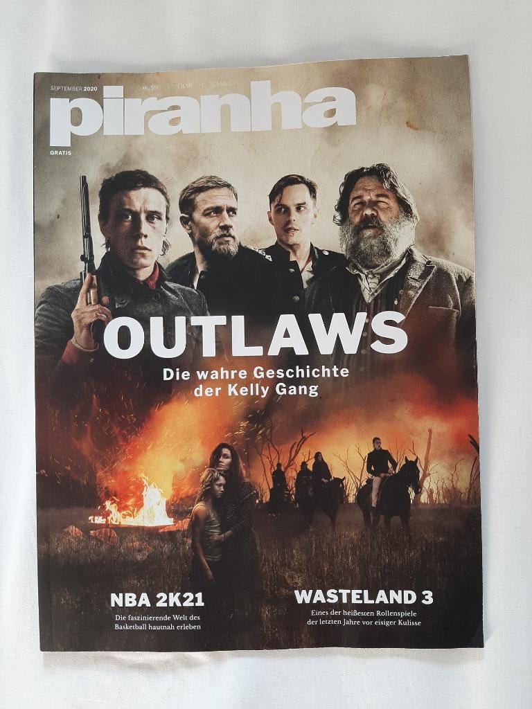 Piranha tijdschrift cover True History of the Kelly Gang, Verzenden, Nieuw, Boek, Tijdschrift of Artikel