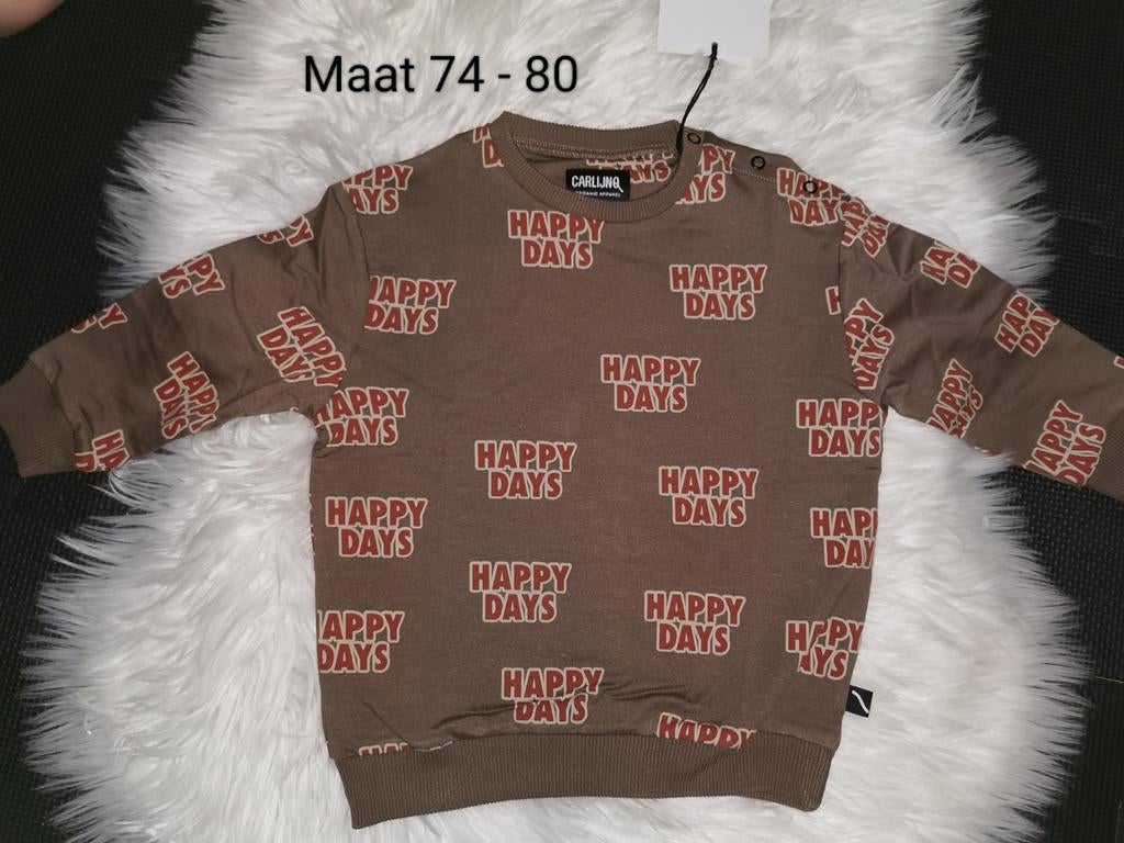 Super toffe nieuwe CarlijnQ trui 74 - 80 Happy Days, Ophalen of Verzenden, Nieuw