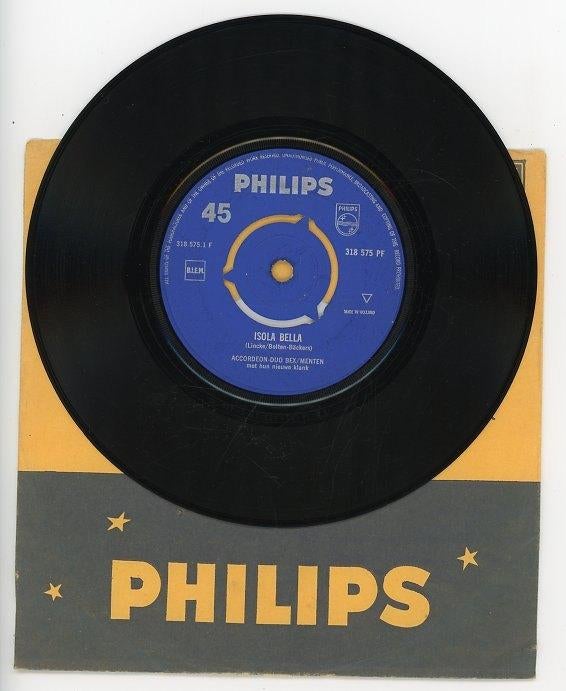 Single van Accordeon Duo Bex - Menten uit 1961, Ophalen of Verzenden, Gebruikt, Overige formaten, Levenslied of Smartlap