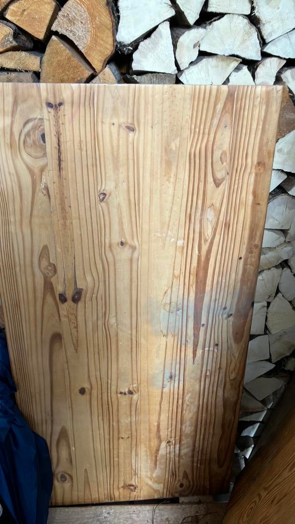 Grenen planken dik hout, Doe-het-zelf en Verbouw, Hout en Planken, Minder dan 25 mm, Grenen, Ophalen of Verzenden, Zo goed als nieuw