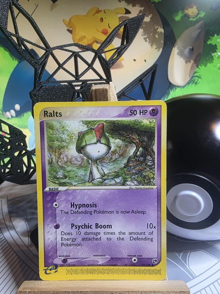Ralts 74/100 Pokemon Sandstorm, Ophalen of Verzenden, Gebruikt, Losse kaart