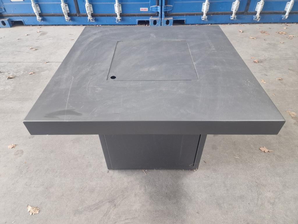 Vuurtafel met rvs brander., Ophalen of Verzenden, Vierkant, Rvs