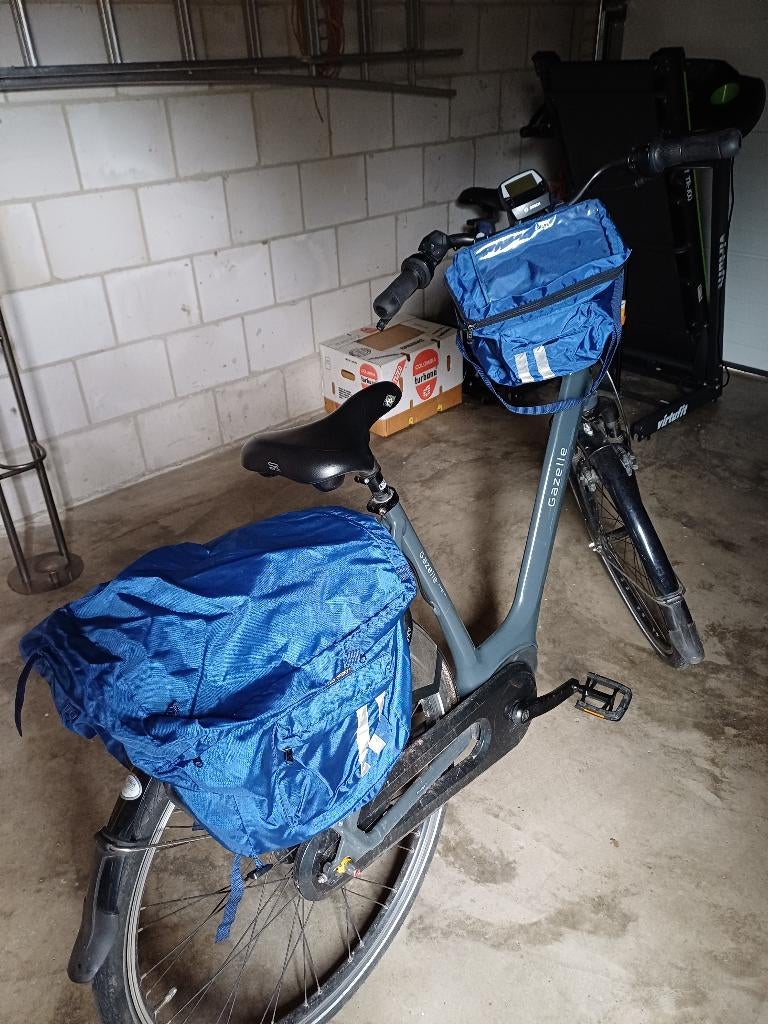 Dubbele Fietstas en Stuurtas van VBS Sport, Fietsen en Brommers, Fietsaccessoires | Fietstassen, Ophalen of Verzenden, Gebruikt