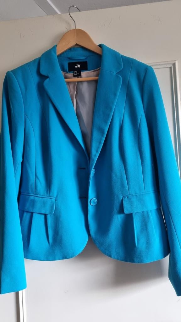 Colbert turquoise H&M maat 44, H&M, Blauw, Maat 42/44 (L), Ophalen of Verzenden