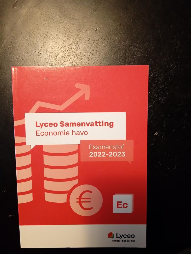 Lyceo samenvatting economie havo, Boeken, Schoolboeken, Ophalen of Verzenden, Zo goed als nieuw, Overige niveaus