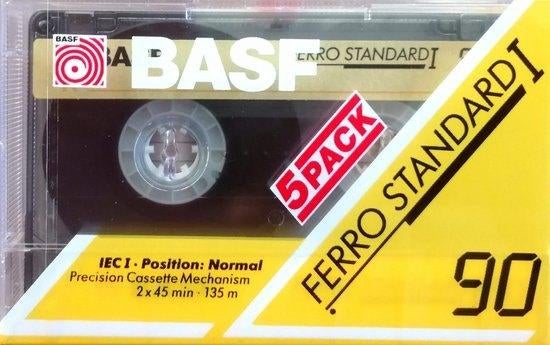 BASF Muziekcassette - 5 Ferro 90  Package Nieuw, Geseald., 2 t/m 25 bandjes, Ophalen of Verzenden, Origineel, Pop