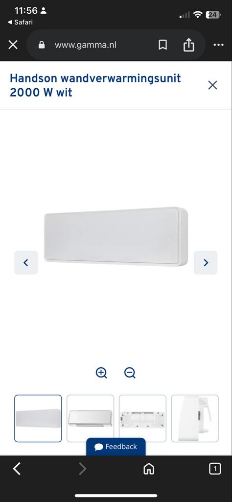 Handson Wandverwarming 2000W - Bijverwarming voor elke ruimt, Ophalen of Verzenden, Elektrisch, Overige soorten