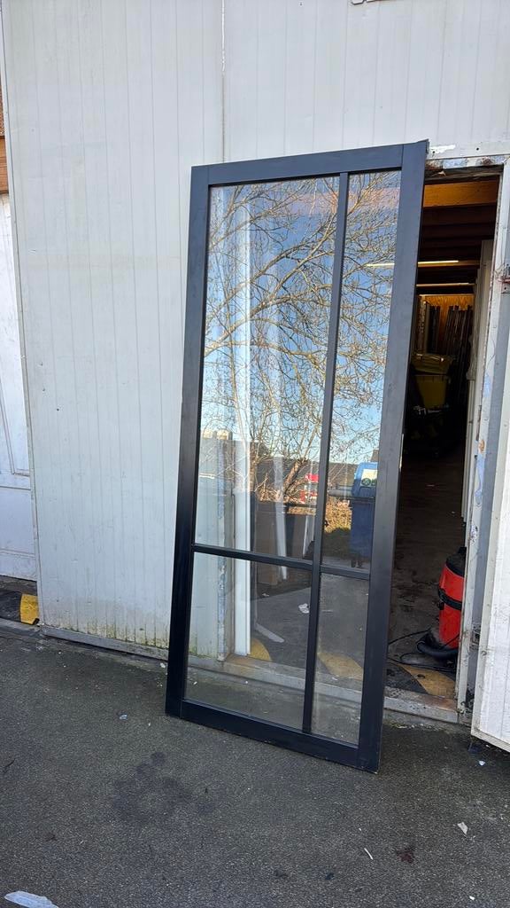 Stompe steellook deur 93x231.5 cm blank glas nr 315