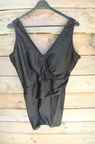 Badpak zwart mt 50 D/E cup pijpjes Vaste prijs, Ophalen of Verzenden, Zo goed als nieuw, Zwart, Badpak