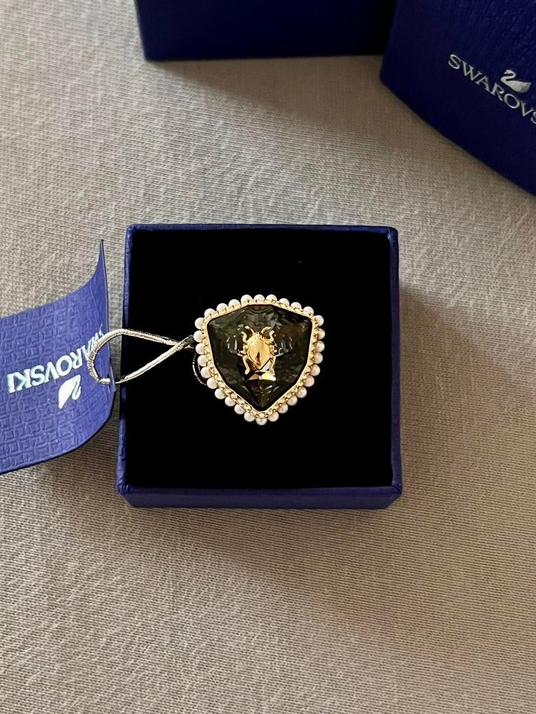 Swarovski Gouden Ring/Swarovski Gold Ring, Sieraden, Tassen en Uiterlijk, Ringen, Nieuw, Dame of Heer, 18 tot 19, Goud, Goud, Met parel