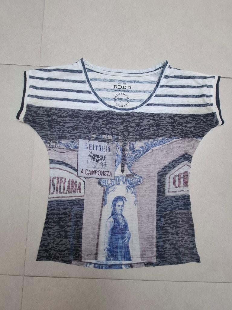 DIVIDERE top shirt t-shirt blauw off white 36 s, Kleding | Dames, Dividere, Blauw, Ophalen of Verzenden, Korte mouw