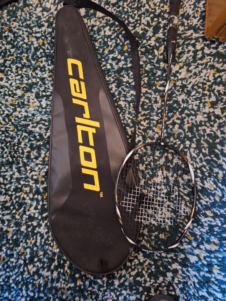Carlton badminton racket - Gebruikt, handvat vervangen, Sport en Fitness, Badminton, Ophalen of Verzenden, Gebruikt, Racket(s)