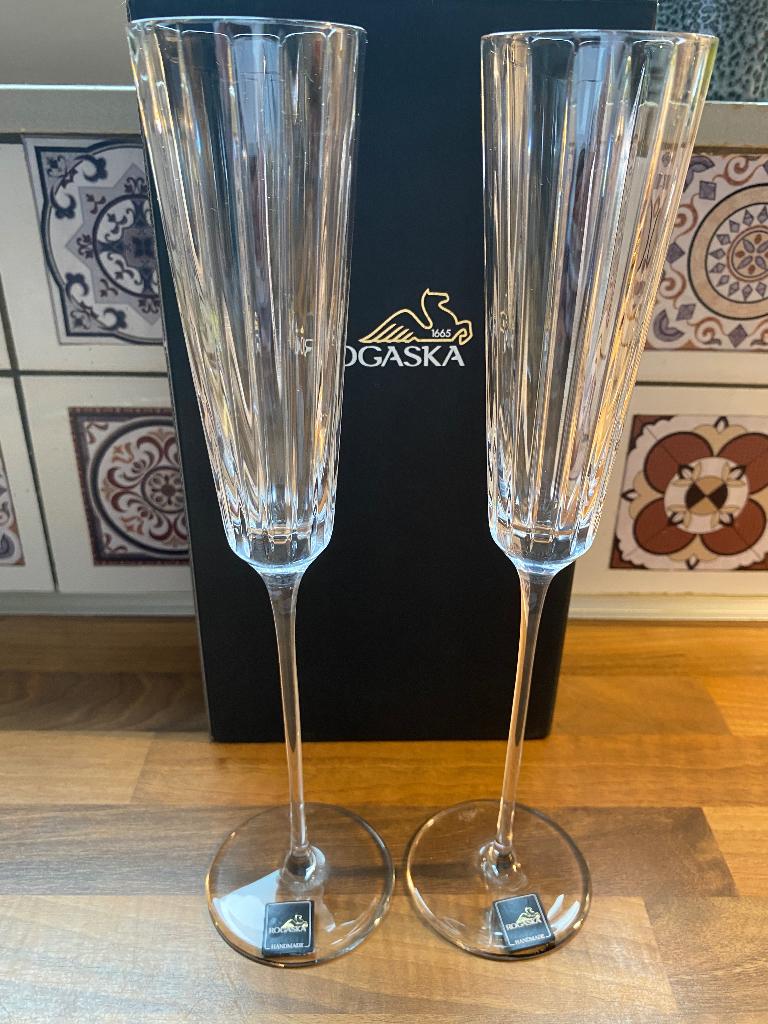 Champagneglazen kristal set van 2, Ophalen of Verzenden, Nieuw, Overige typen