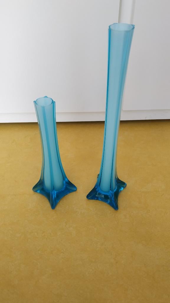 Murano vazen, Huis en Inrichting, Woonaccessoires | Vazen, Blauw, Ophalen of Verzenden, Minder dan 50 cm, Glas